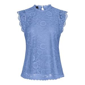 Pieces Womens/Ladies Lace High-Neck Regular Sleeveless Blouse / Hydrangea